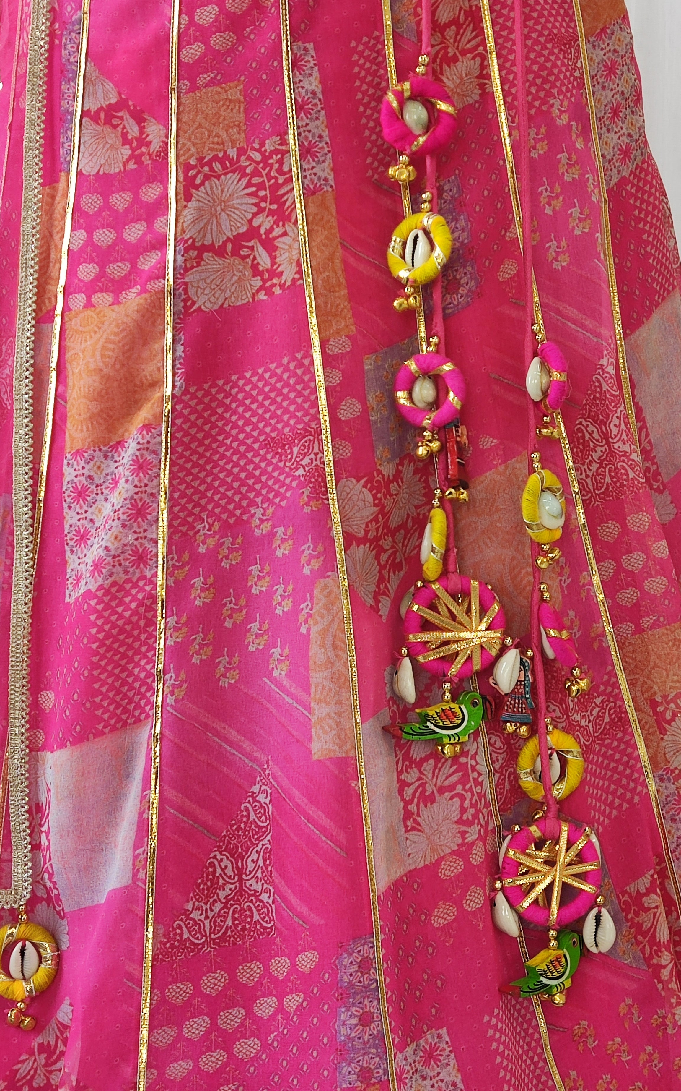Hot Pink Gota Work Lehenga Set