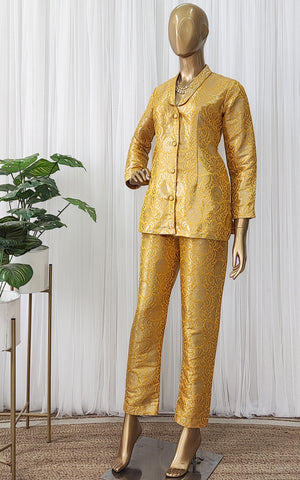 Yellow Ikat Gold HC Pants Set