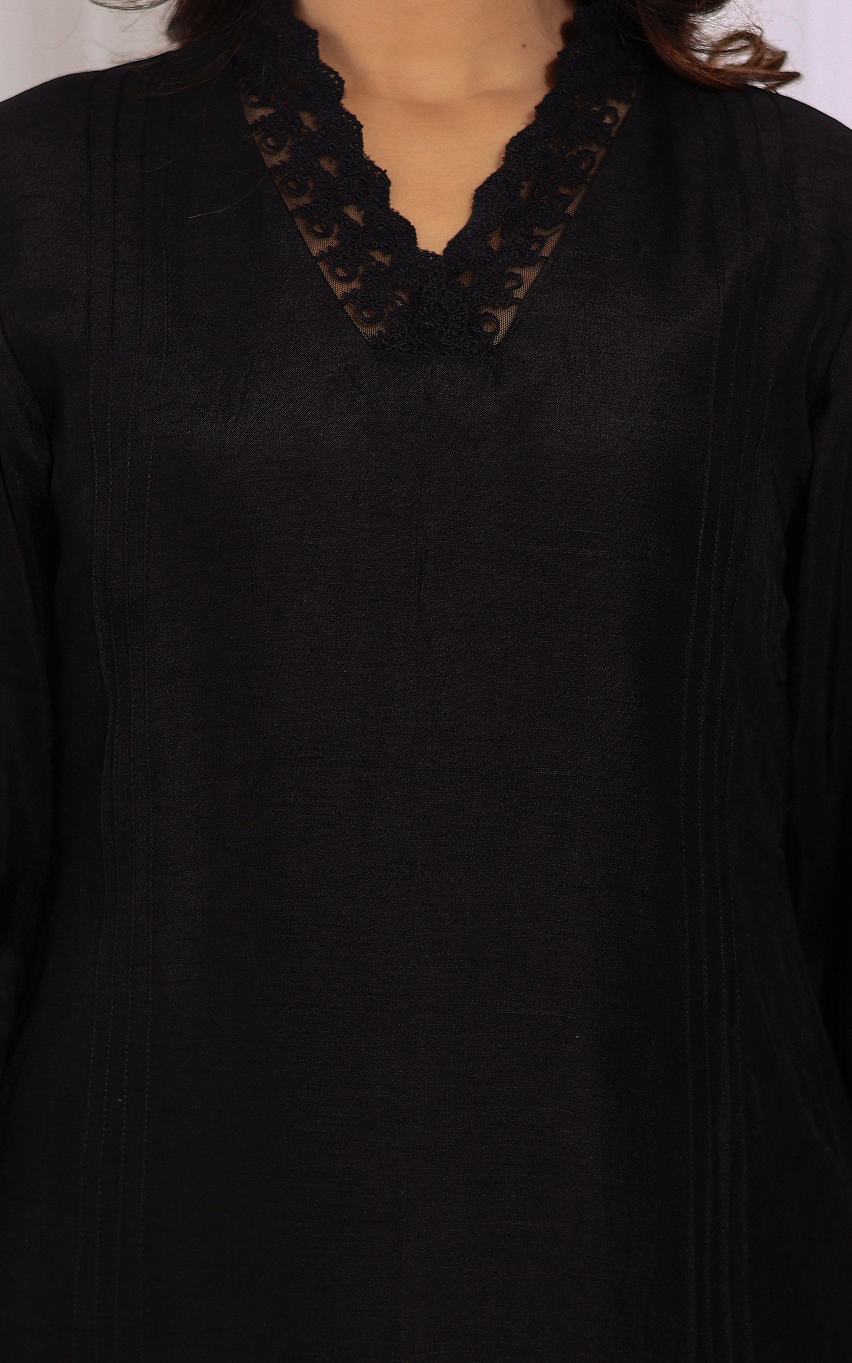 Swati Rathi Black Kurta Pant Set with Organza Dupatta