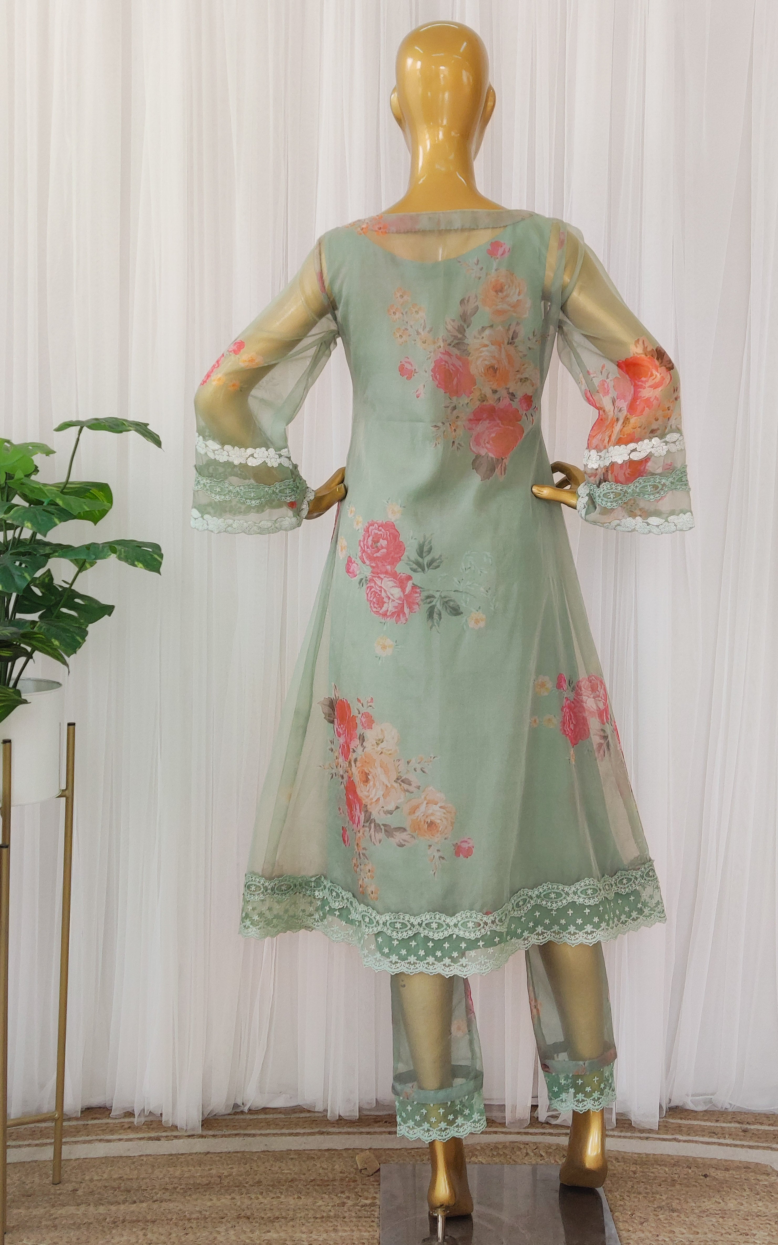 Sage Green Organza Co-Cord Set