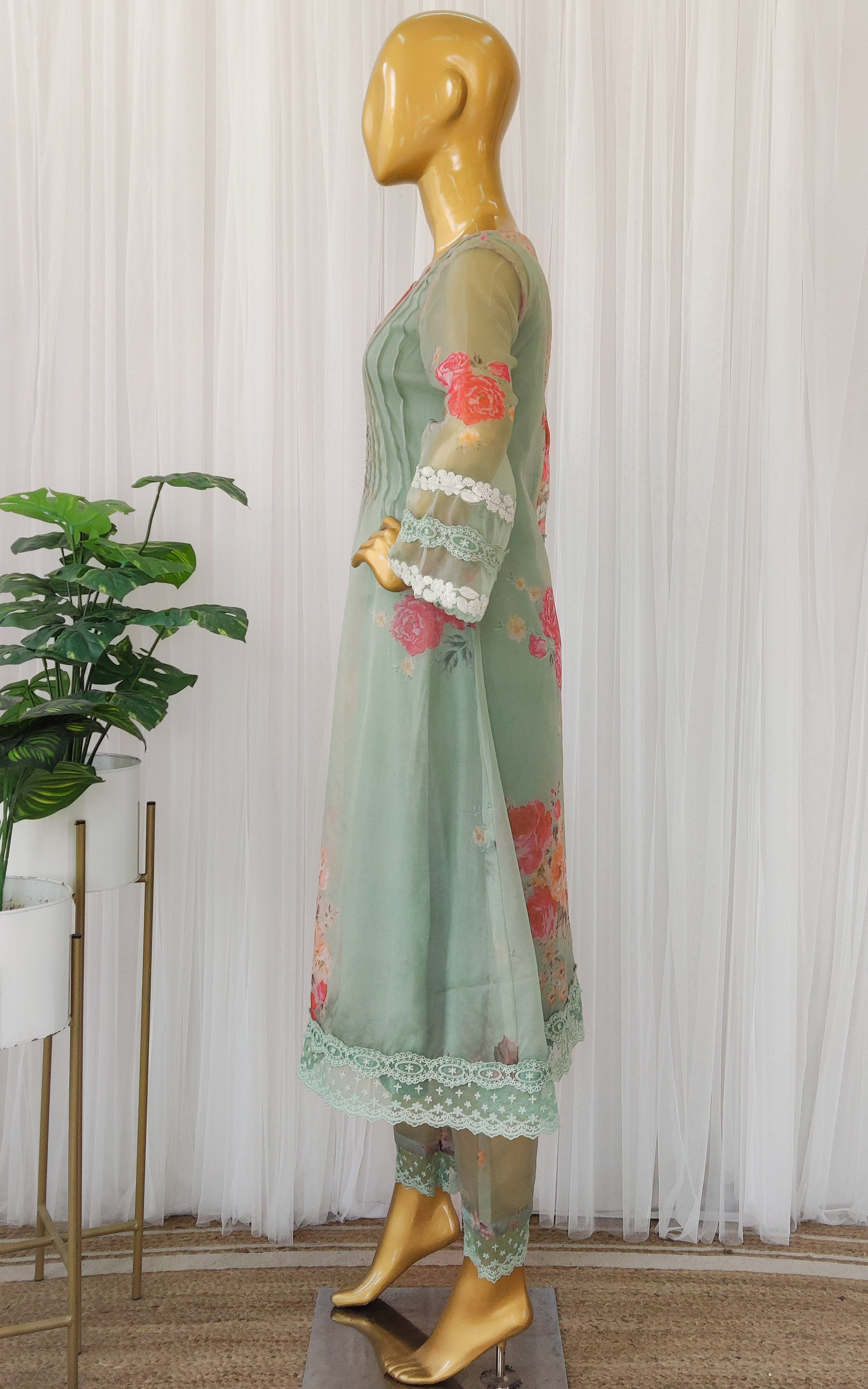 Sage Green Organza Co-Cord Set