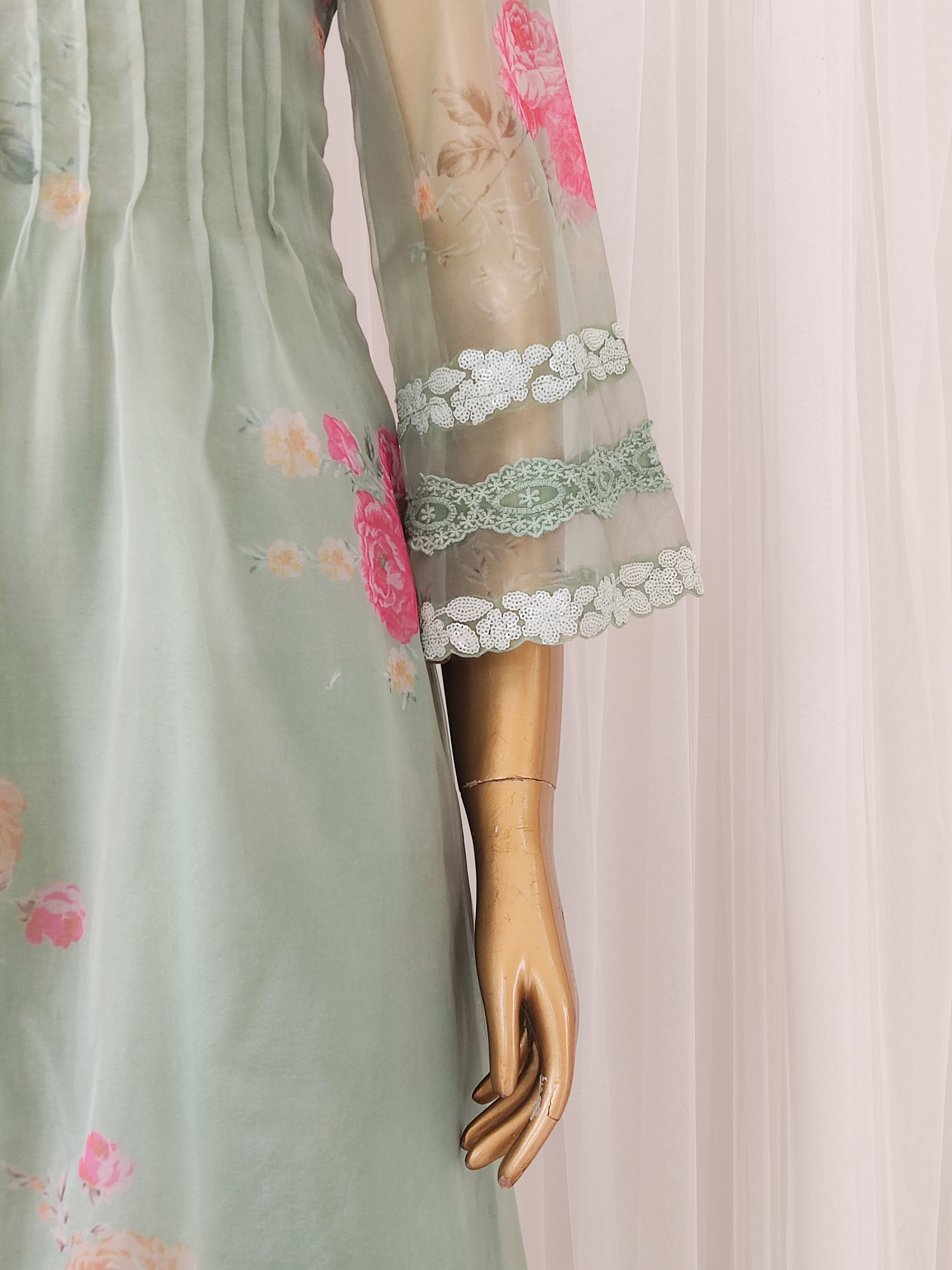 Sage Green Organza Co-Cord Set