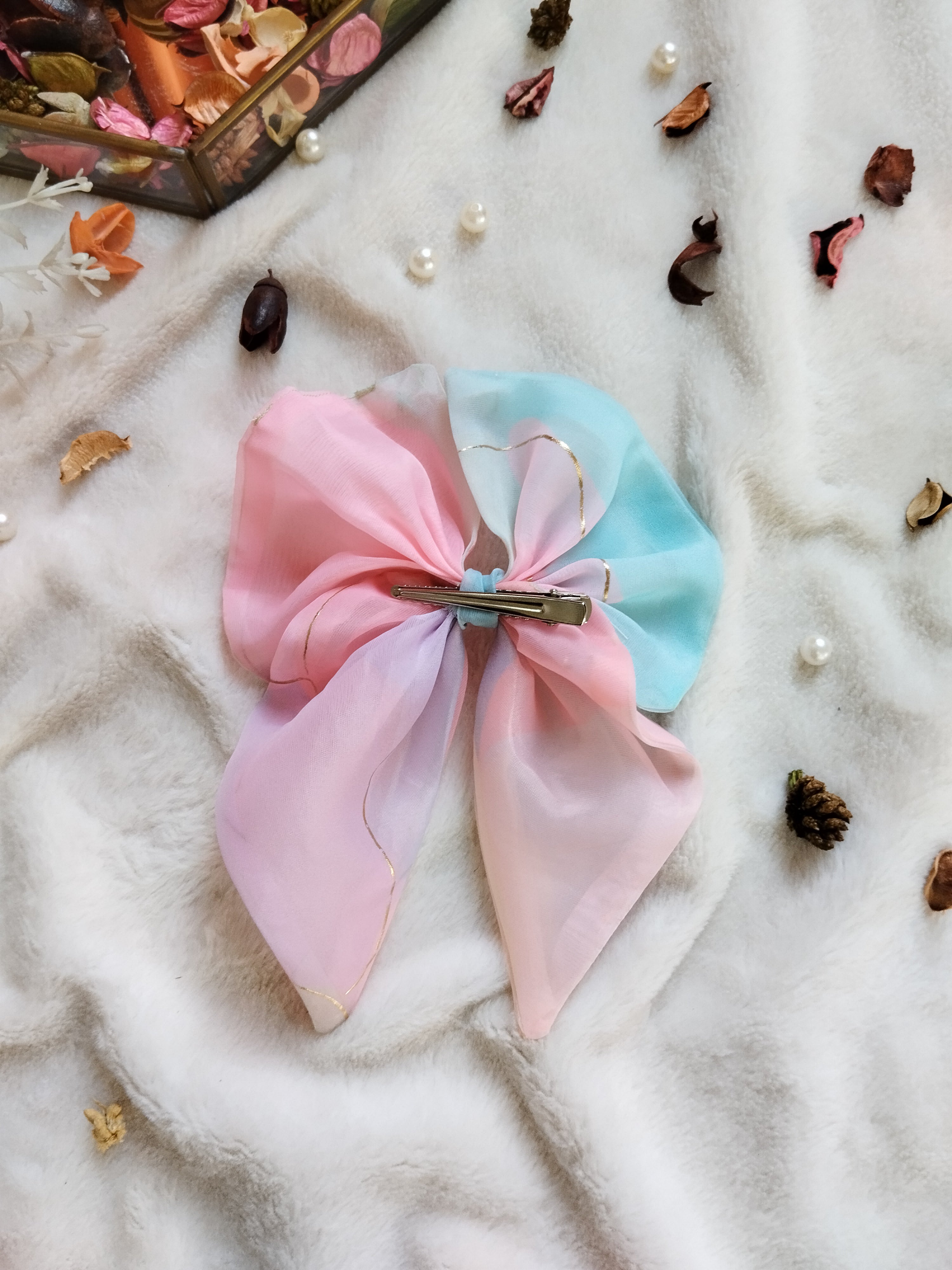 Pastel Dream Organza Short Bow