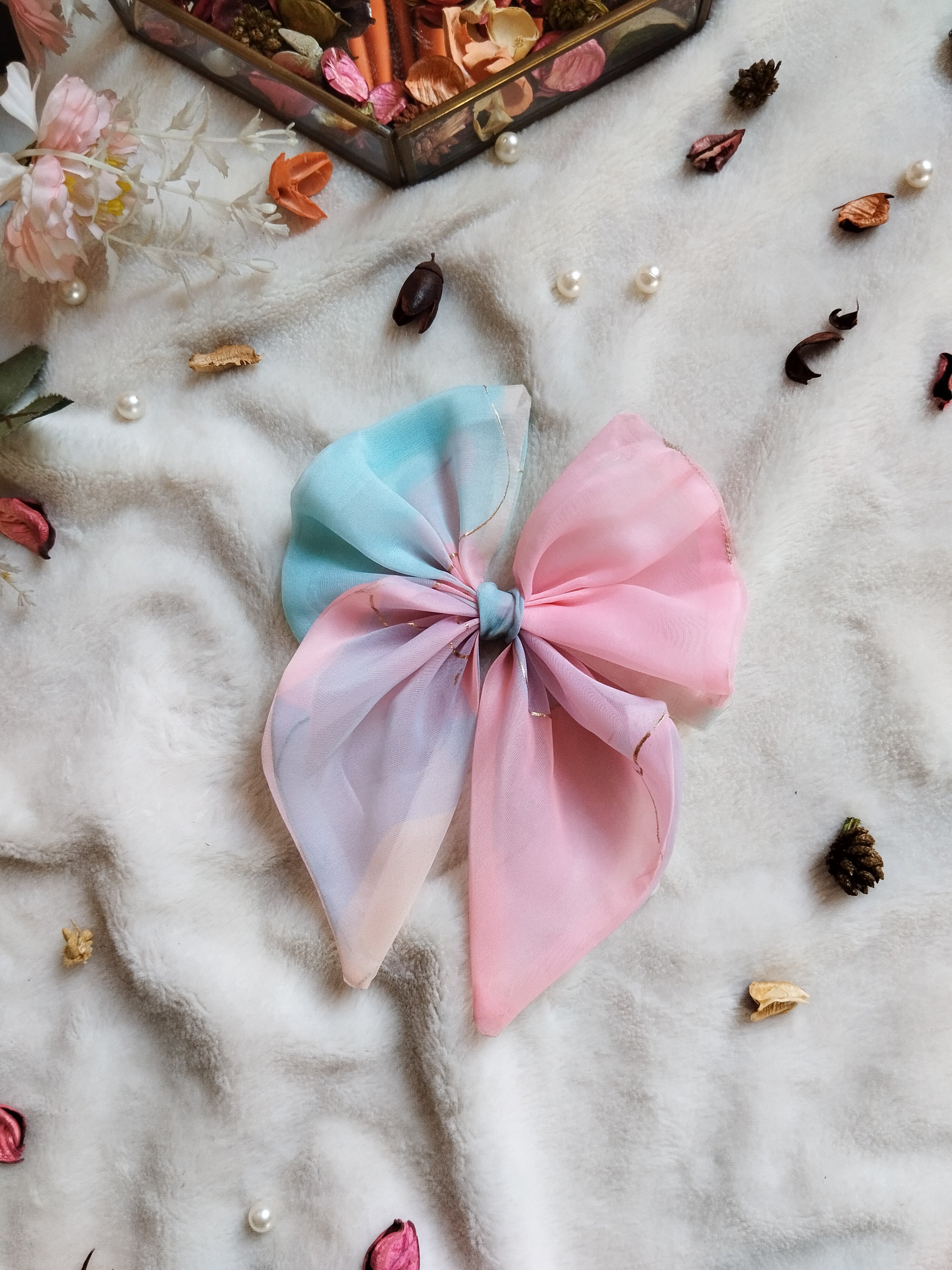 Pastel Dream Organza Short Bow