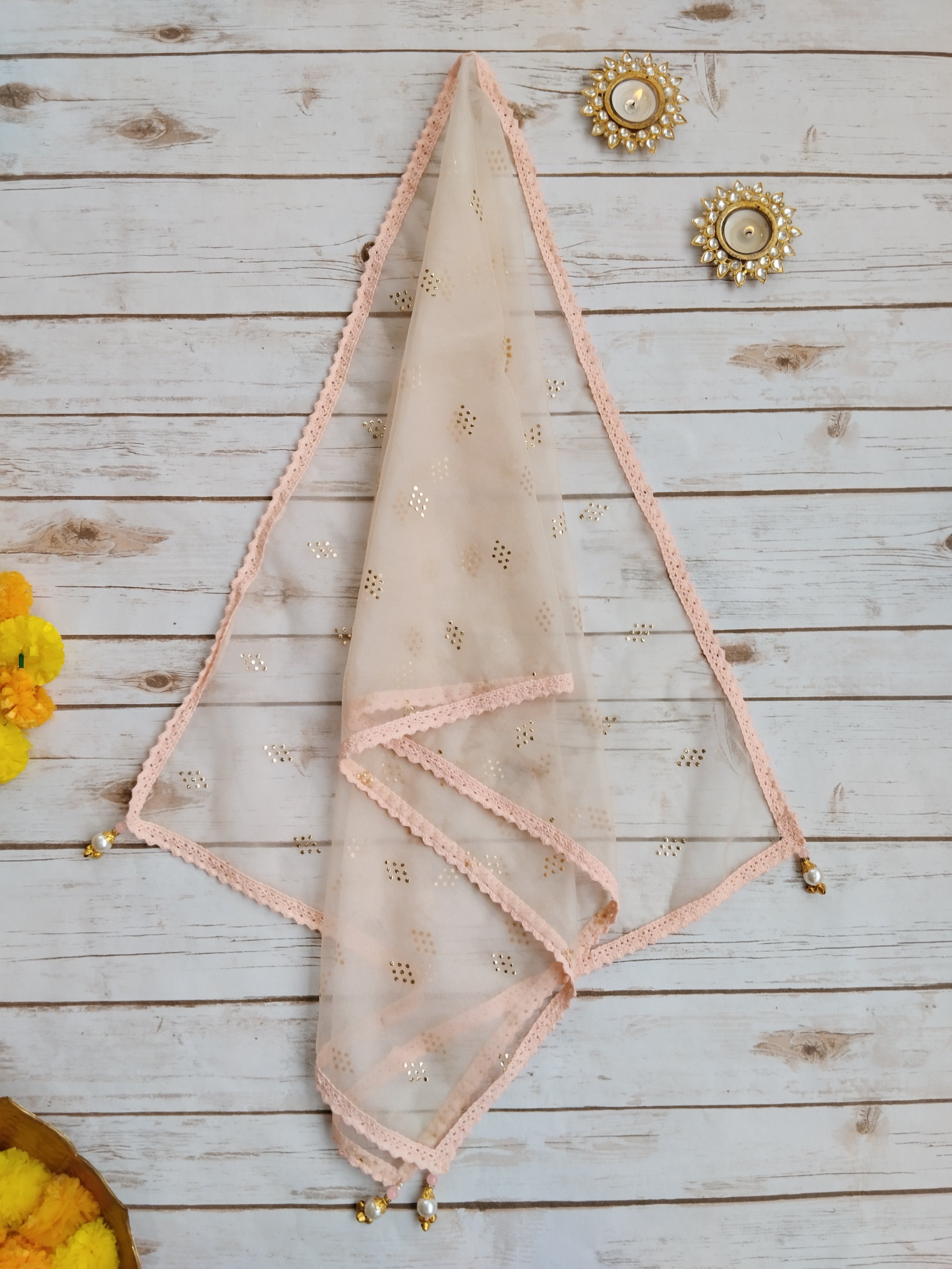 Baby Pink Georgette Kids Sharara Set