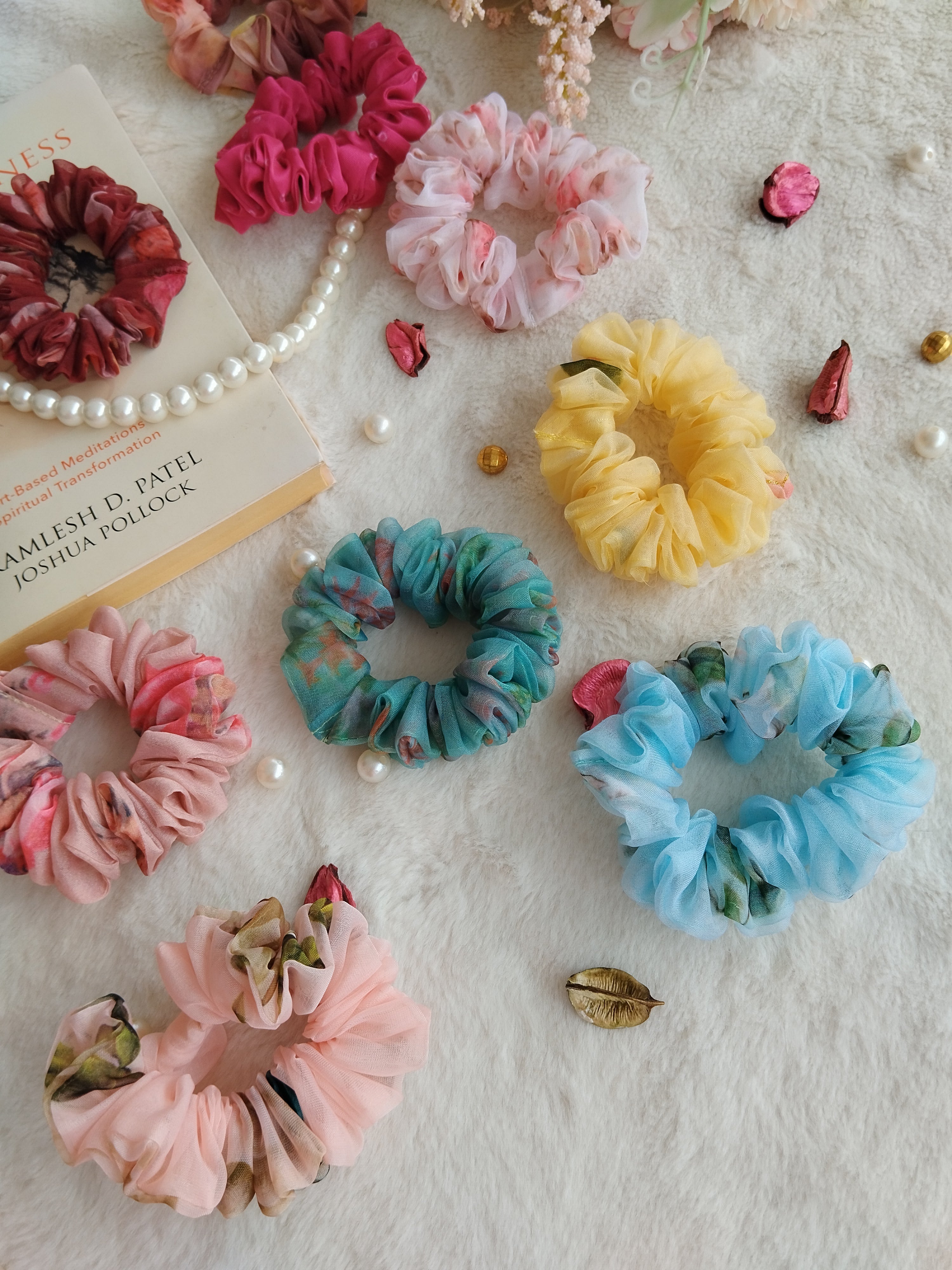 Regular Scrunchies Combo (Pack of 10-Assorted)