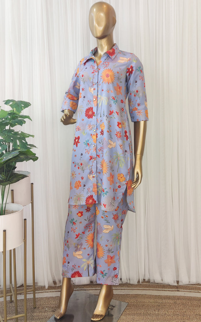Orvya Printed Crêpe Co-ord Set