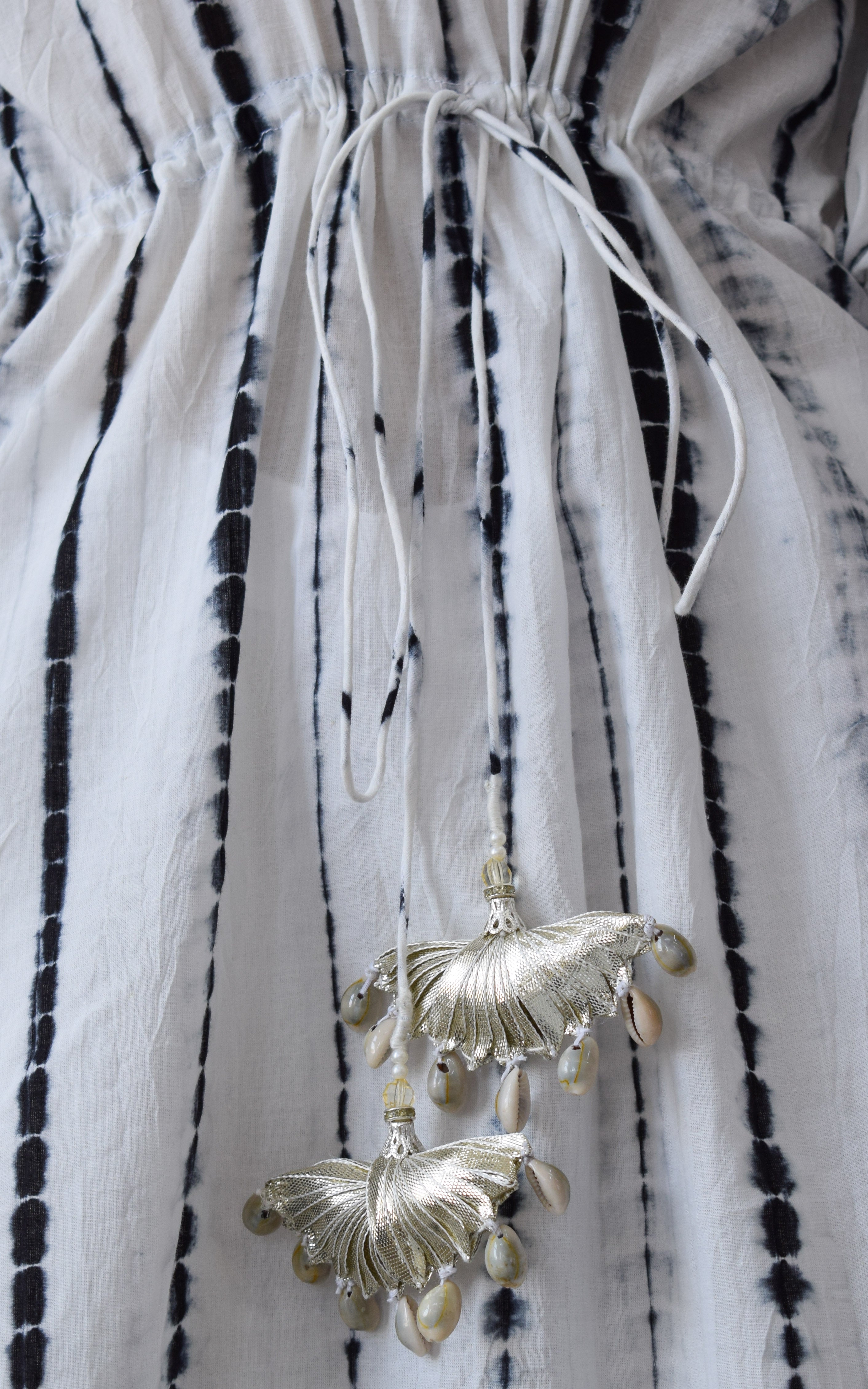 Black Shibori Kaftan & Pant Set