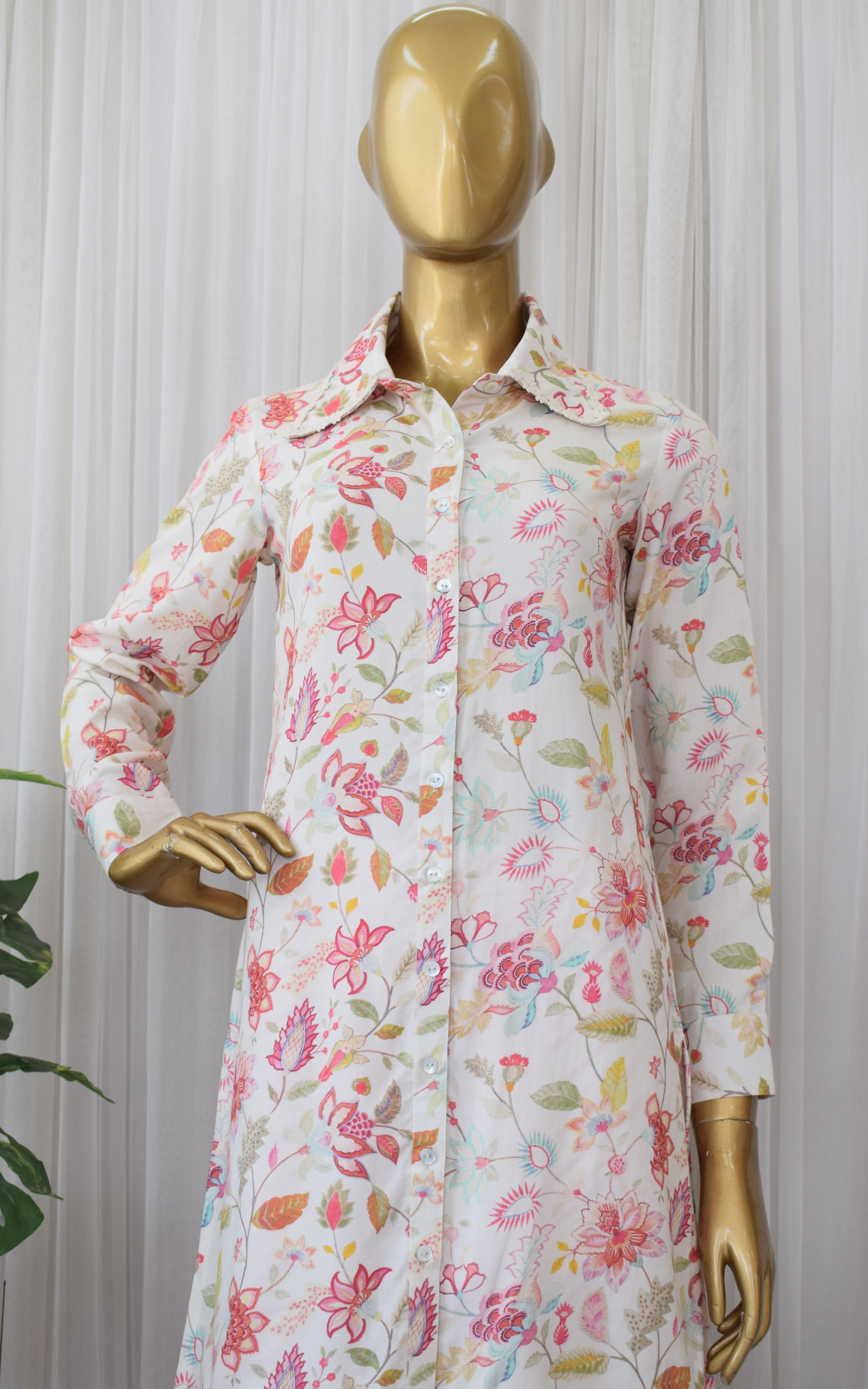 Vintage Floral Print Cotton Co-ord Set