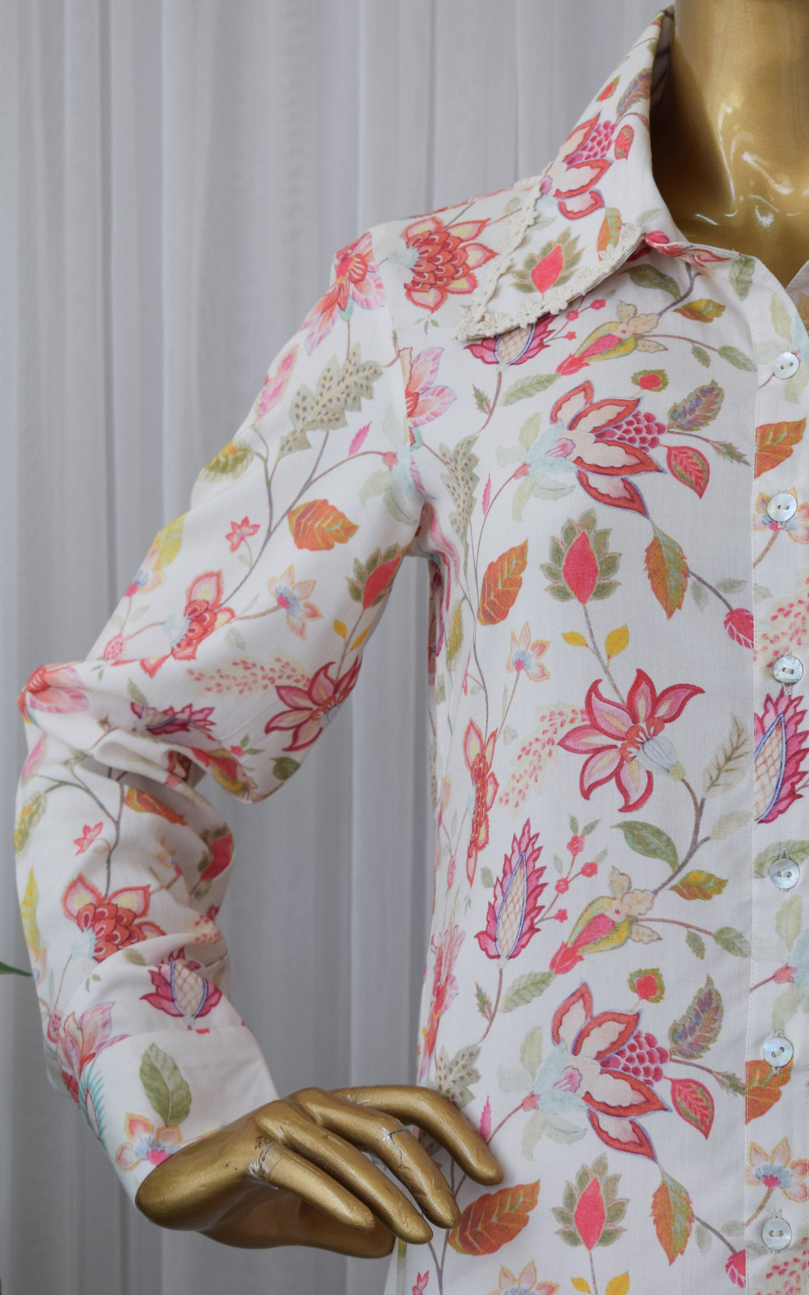 Vintage Floral Print Cotton Co-ord Set
