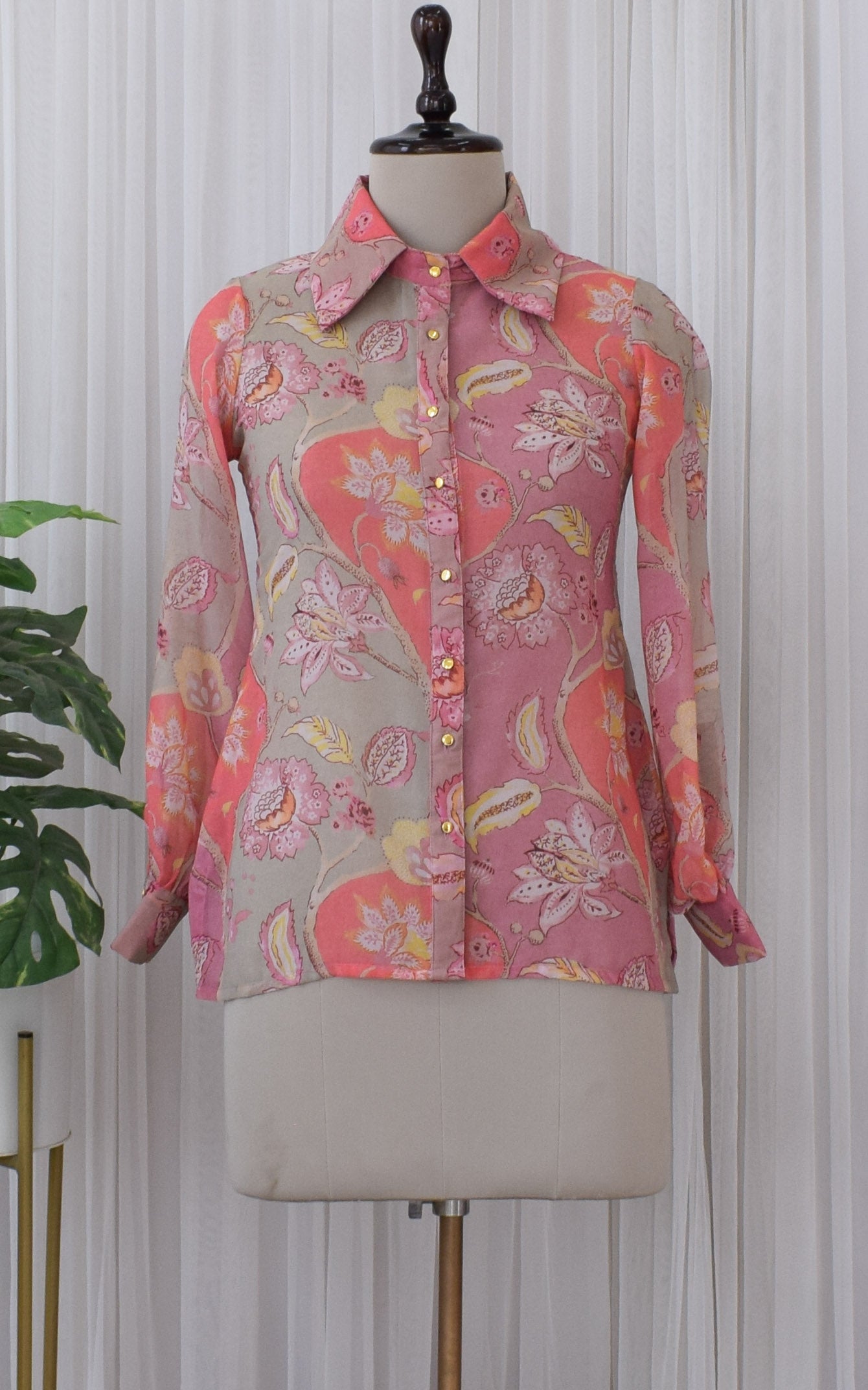 Multicolor Floral Printed Georgette Shirt