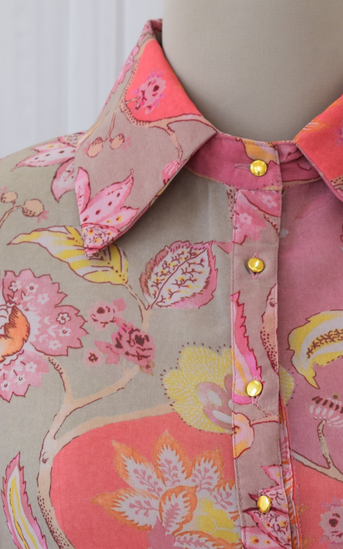 GEORGE ALL OVER FLOWERS SHIRT - MINT