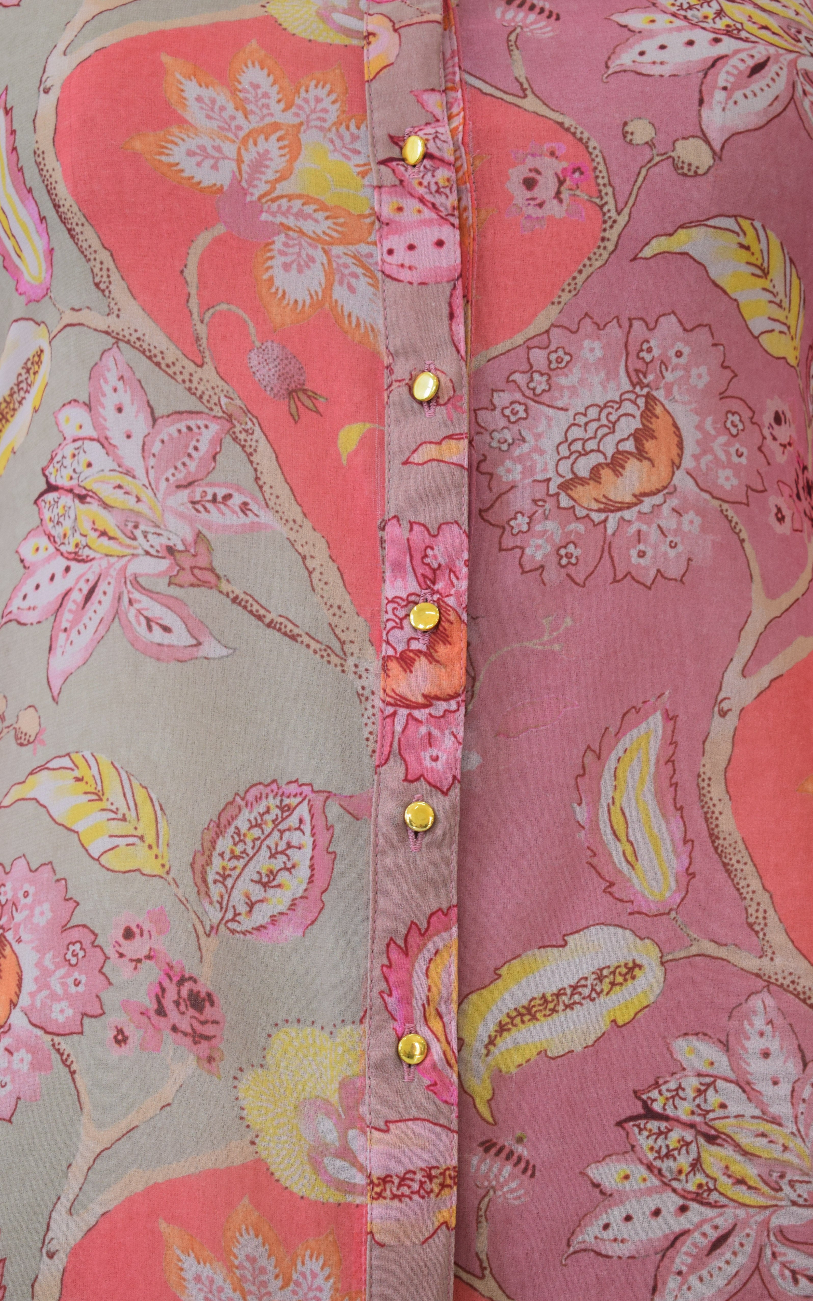Multicolor Floral Printed Georgette Shirt