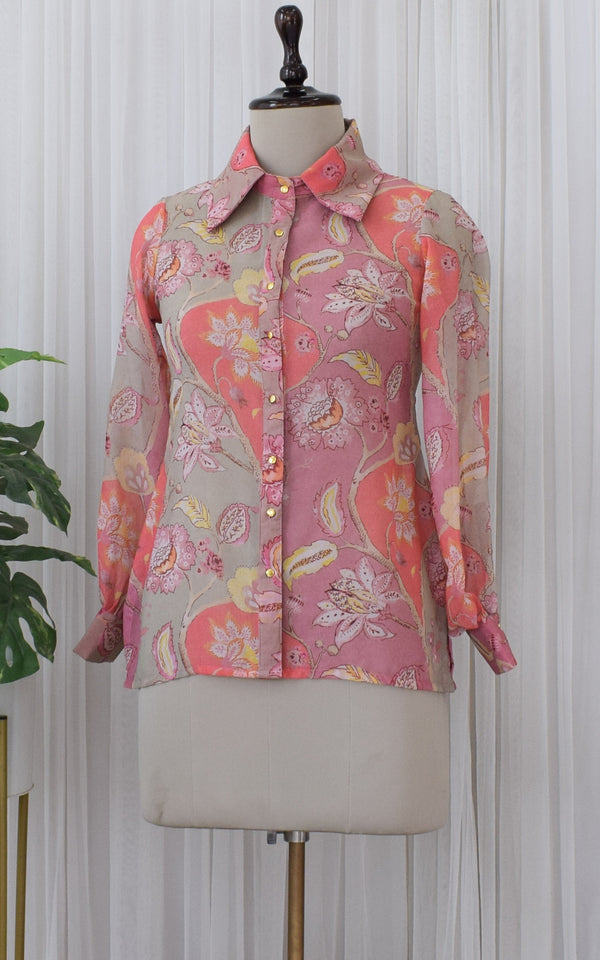 GEORGE ALL OVER FLOWERS SHIRT - MINT main image 0