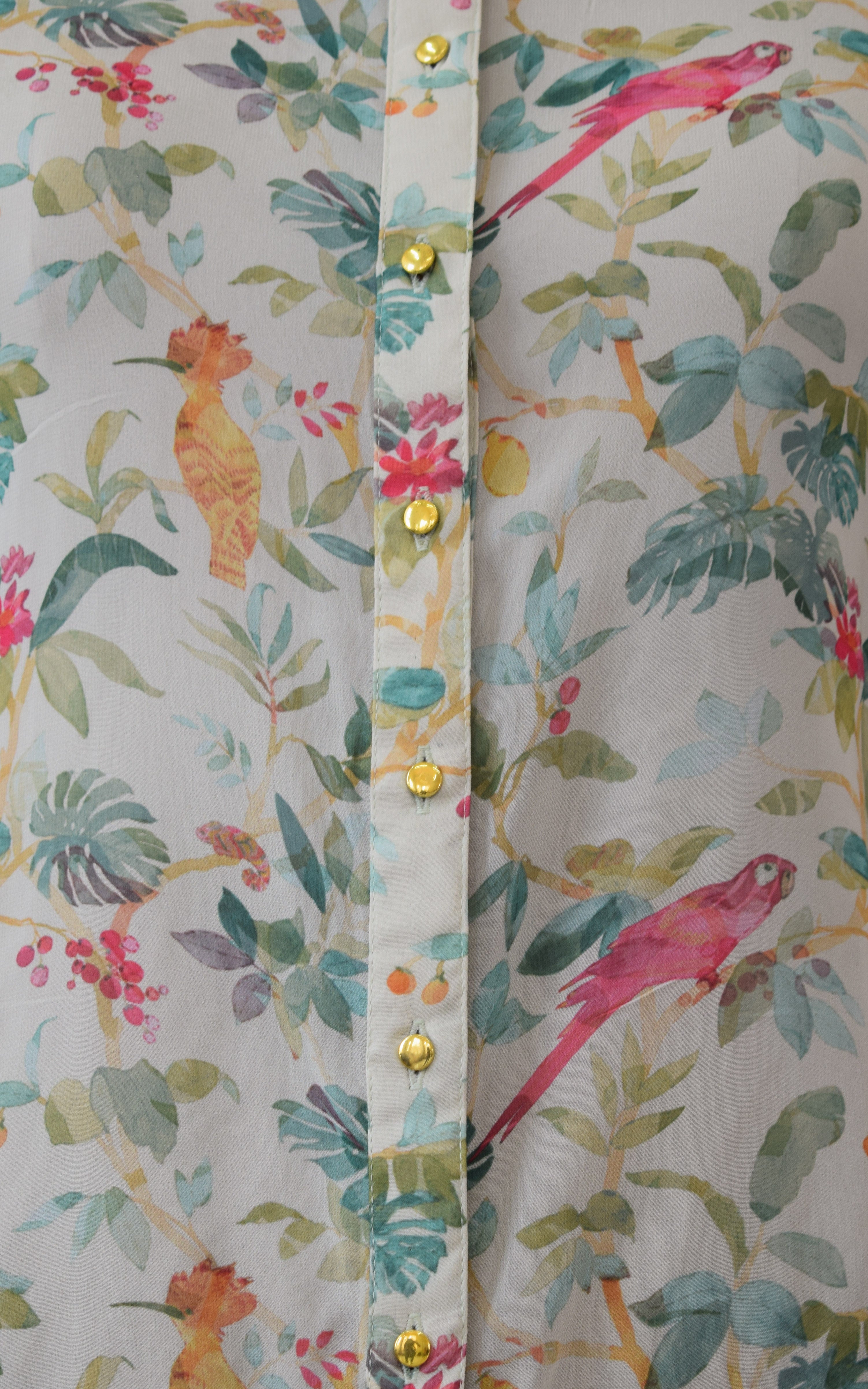 Off-White Bird Printed Georgette Shirt