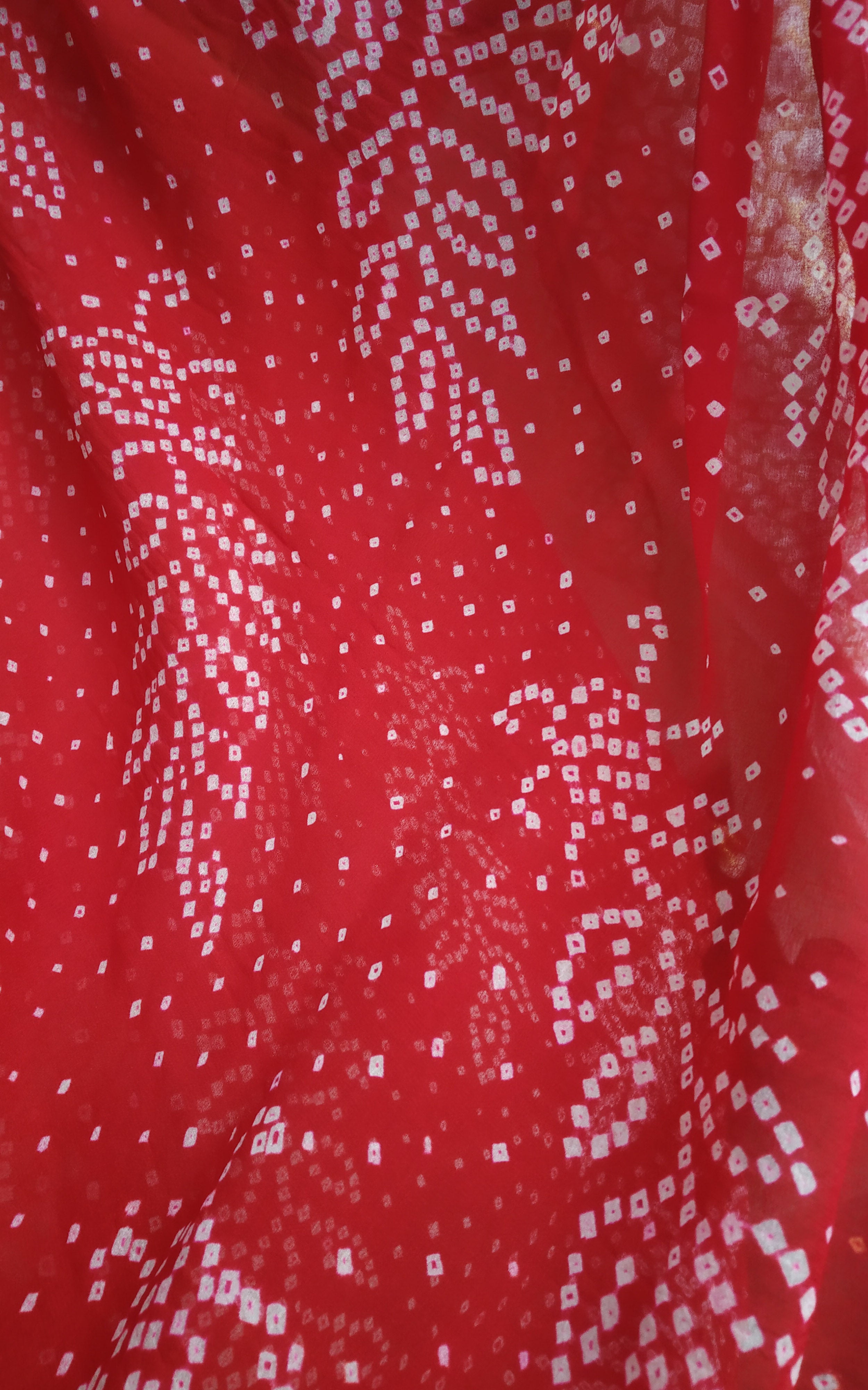 Buy Red Pure Georgette Bandhej Dupatta Online at LabelKanupriya.