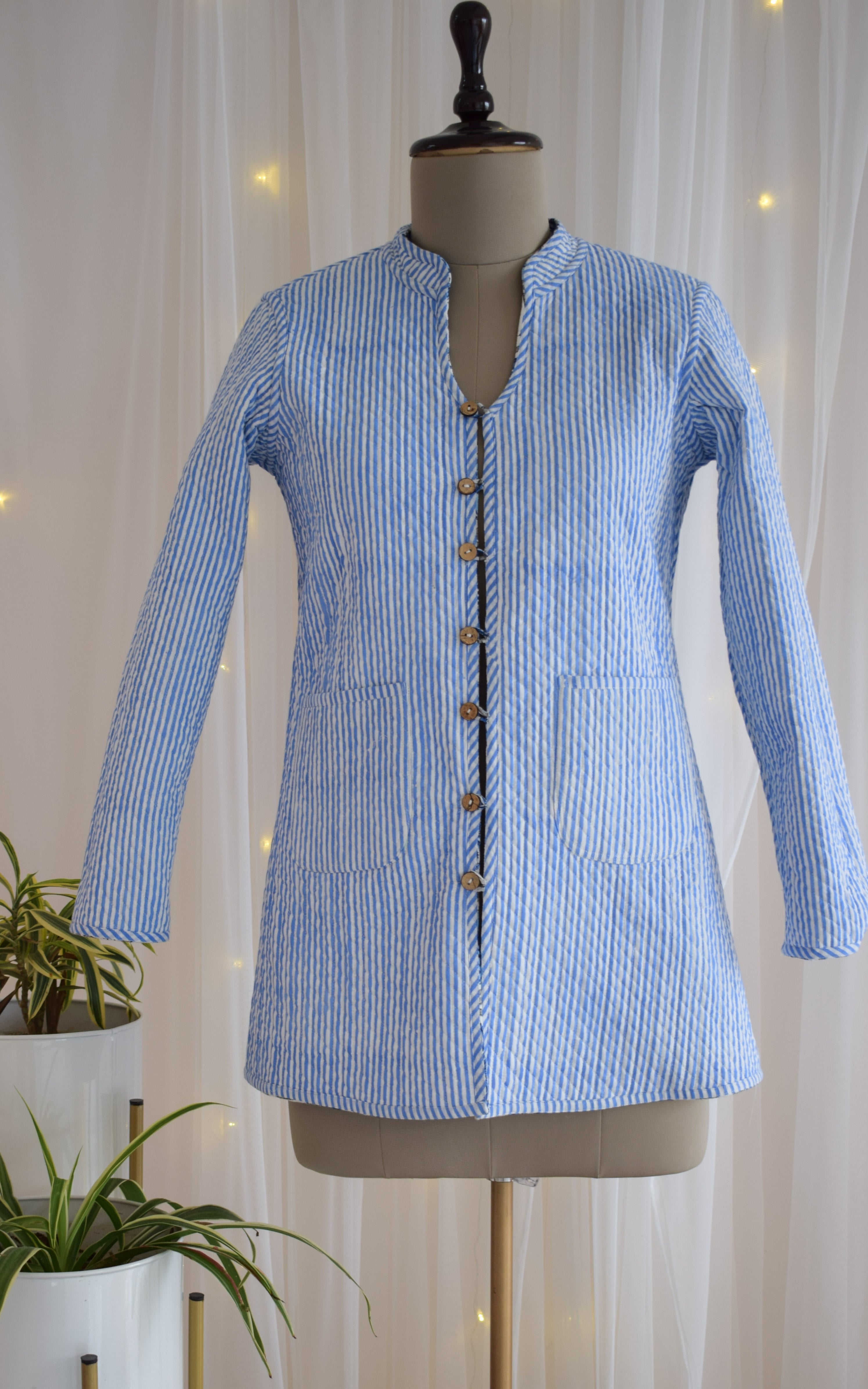 Udaipur Block Print Reversible Quilted Jacket