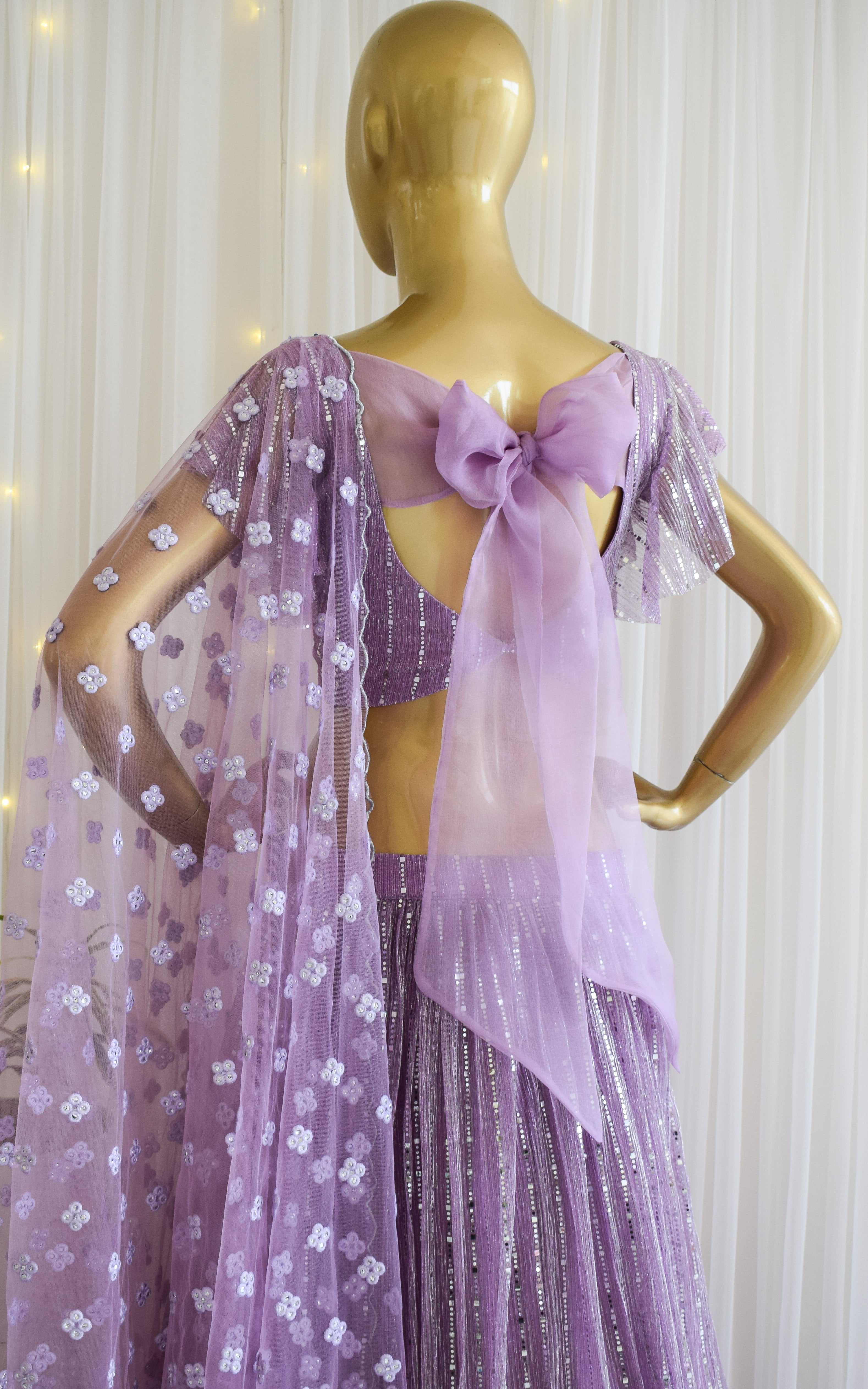 Lilac Shimmer Lehenga