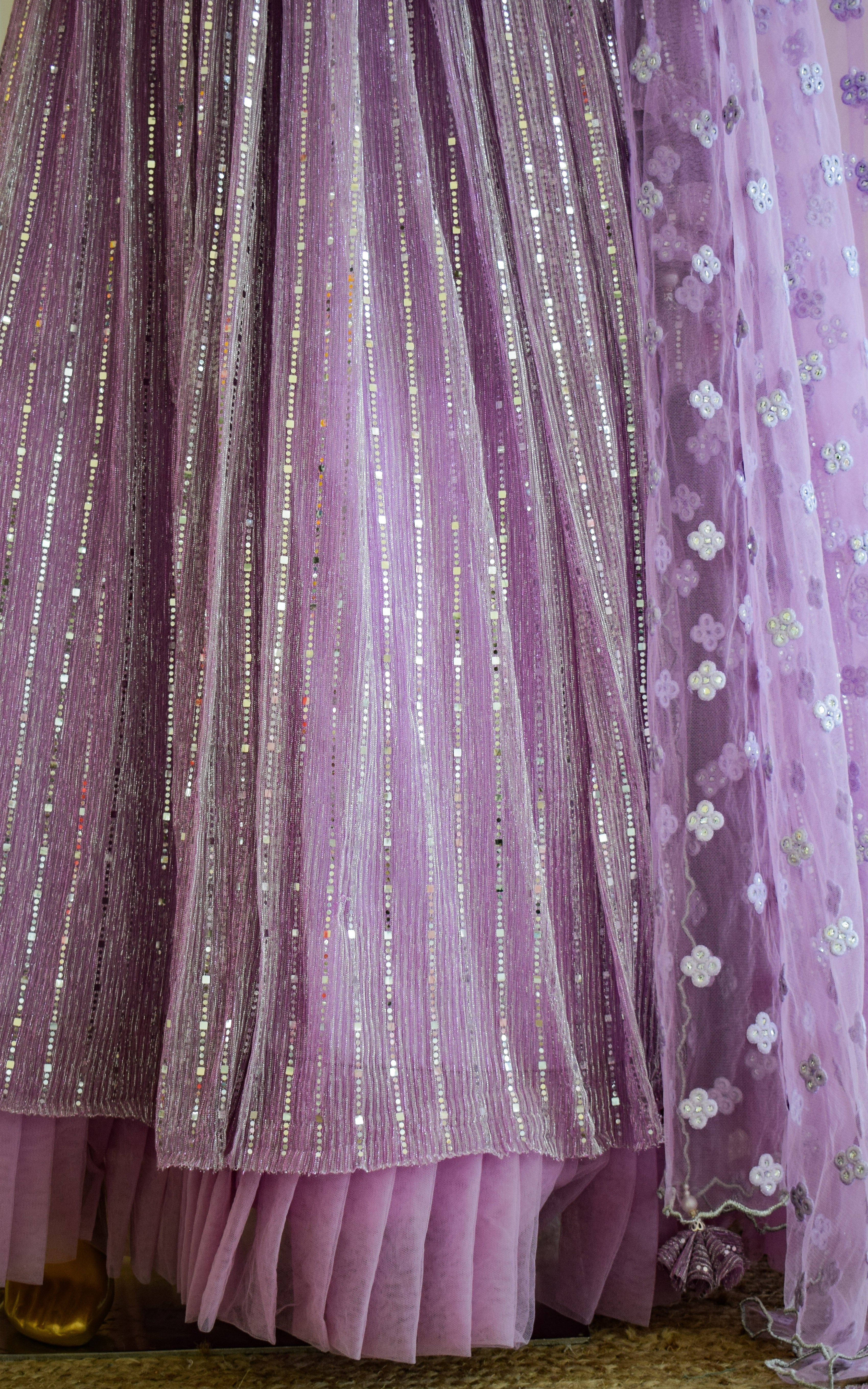 Lilac Shimmer Lehenga