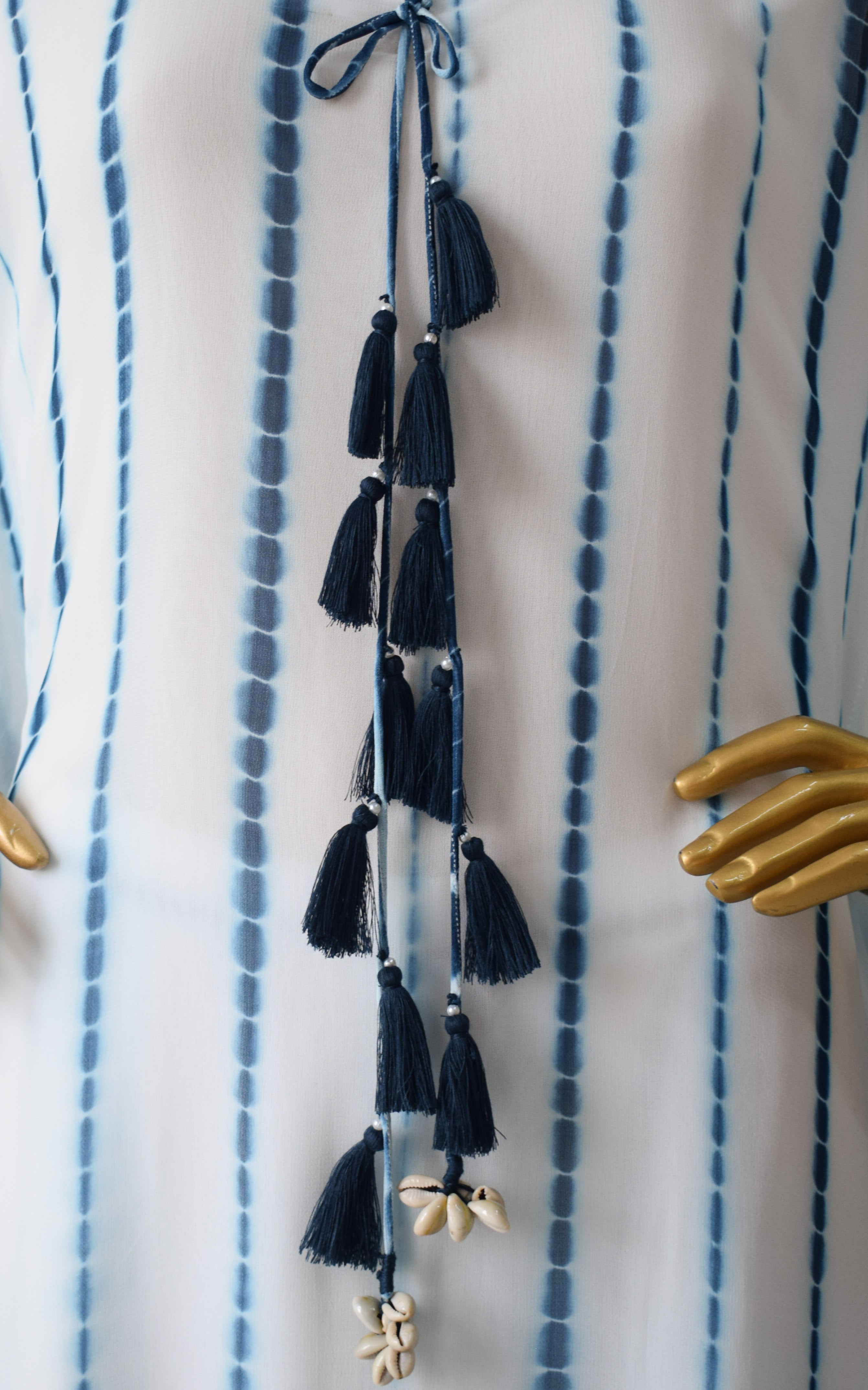 Megha Navy Shibori Kaftan Co-ord Set