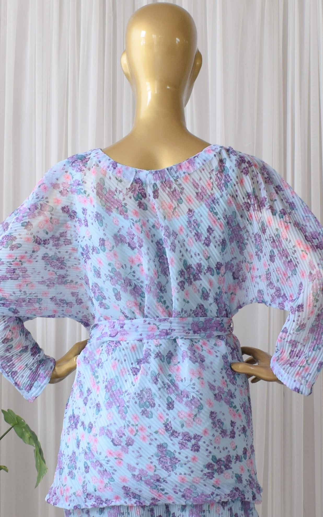 Lavender Floral Pleated Co-ord Set