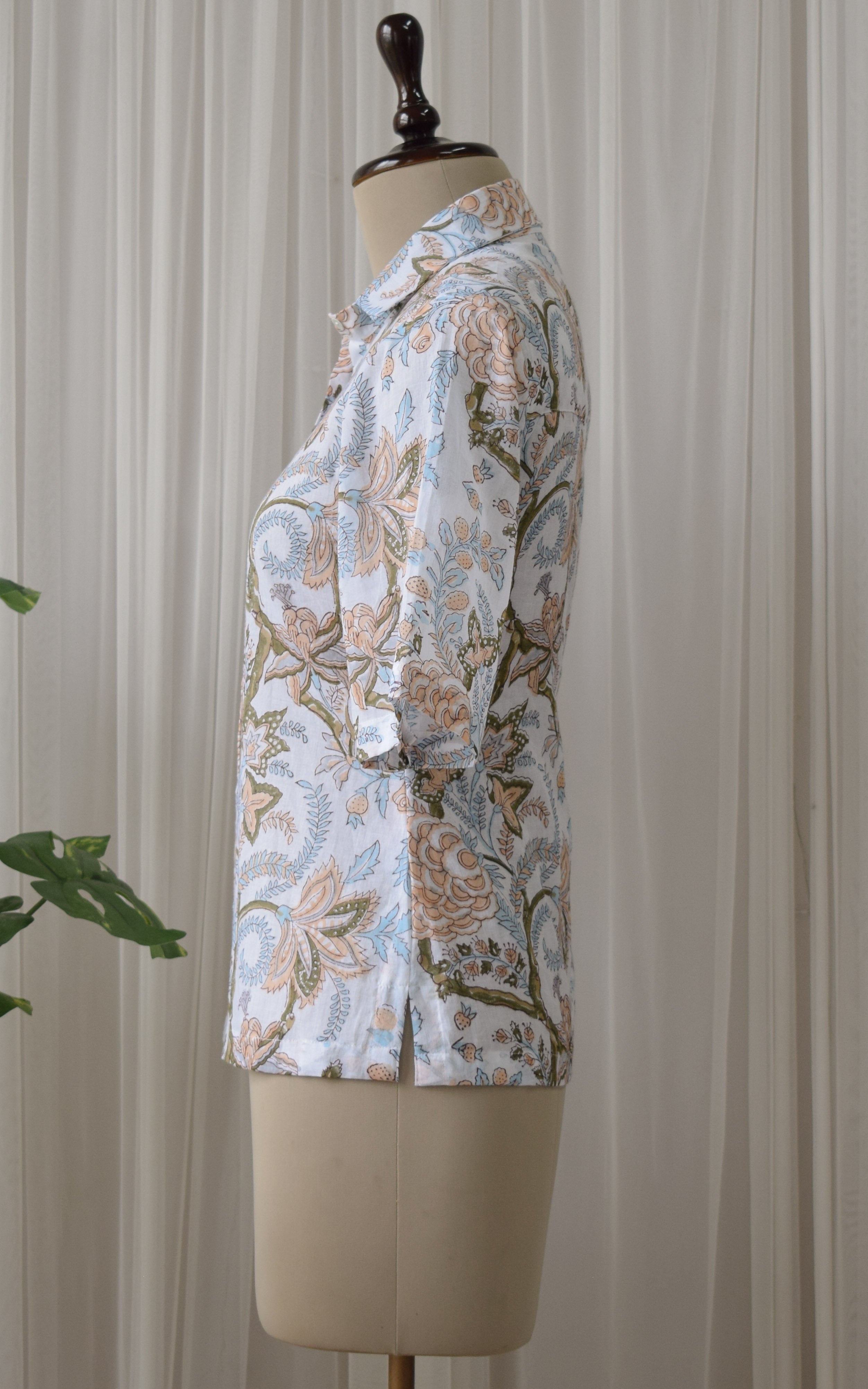 Vintage Block Print Boxy Shirt