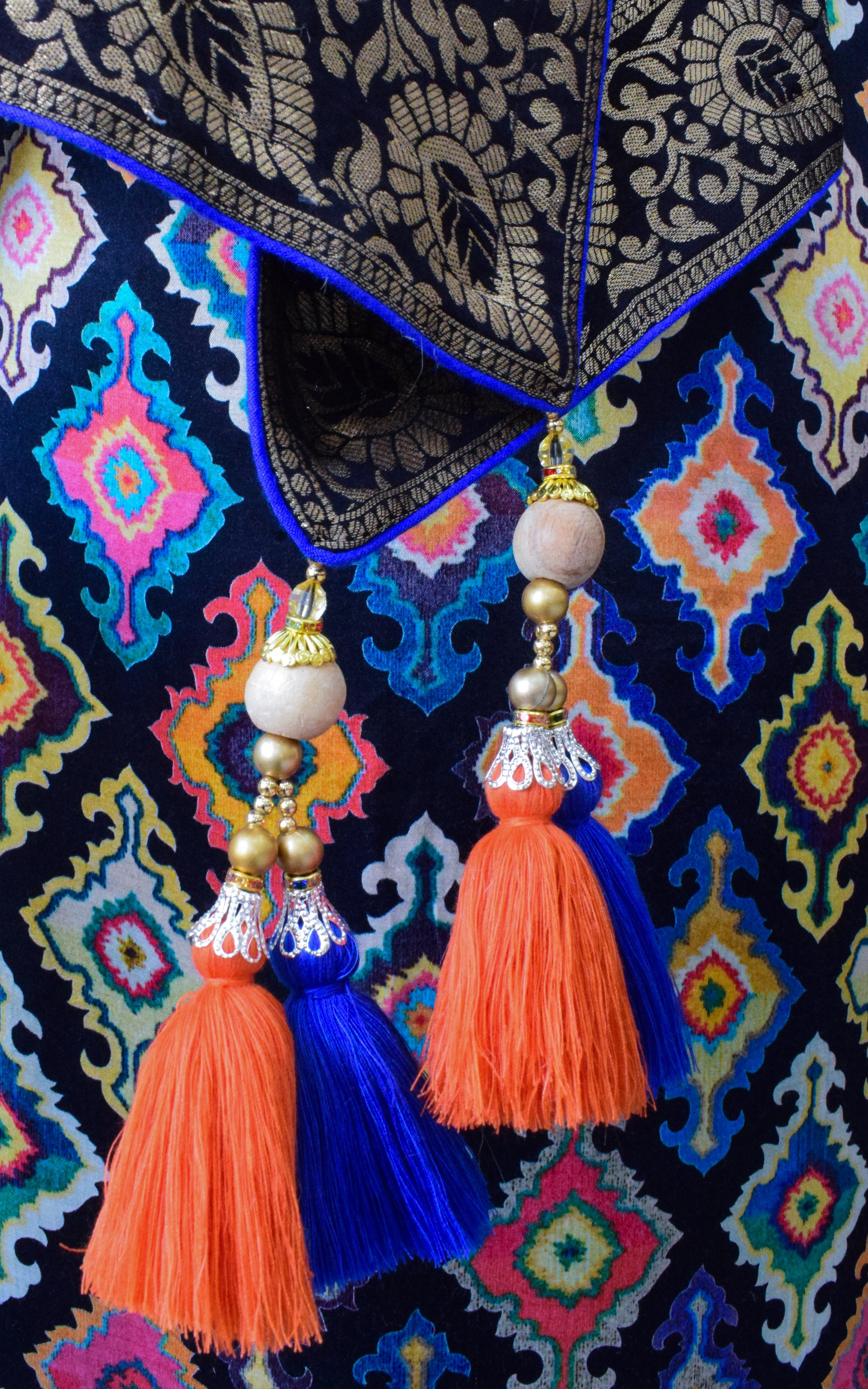Multicolor Gajji Silk Kurta Set With Banarsi Dupatta