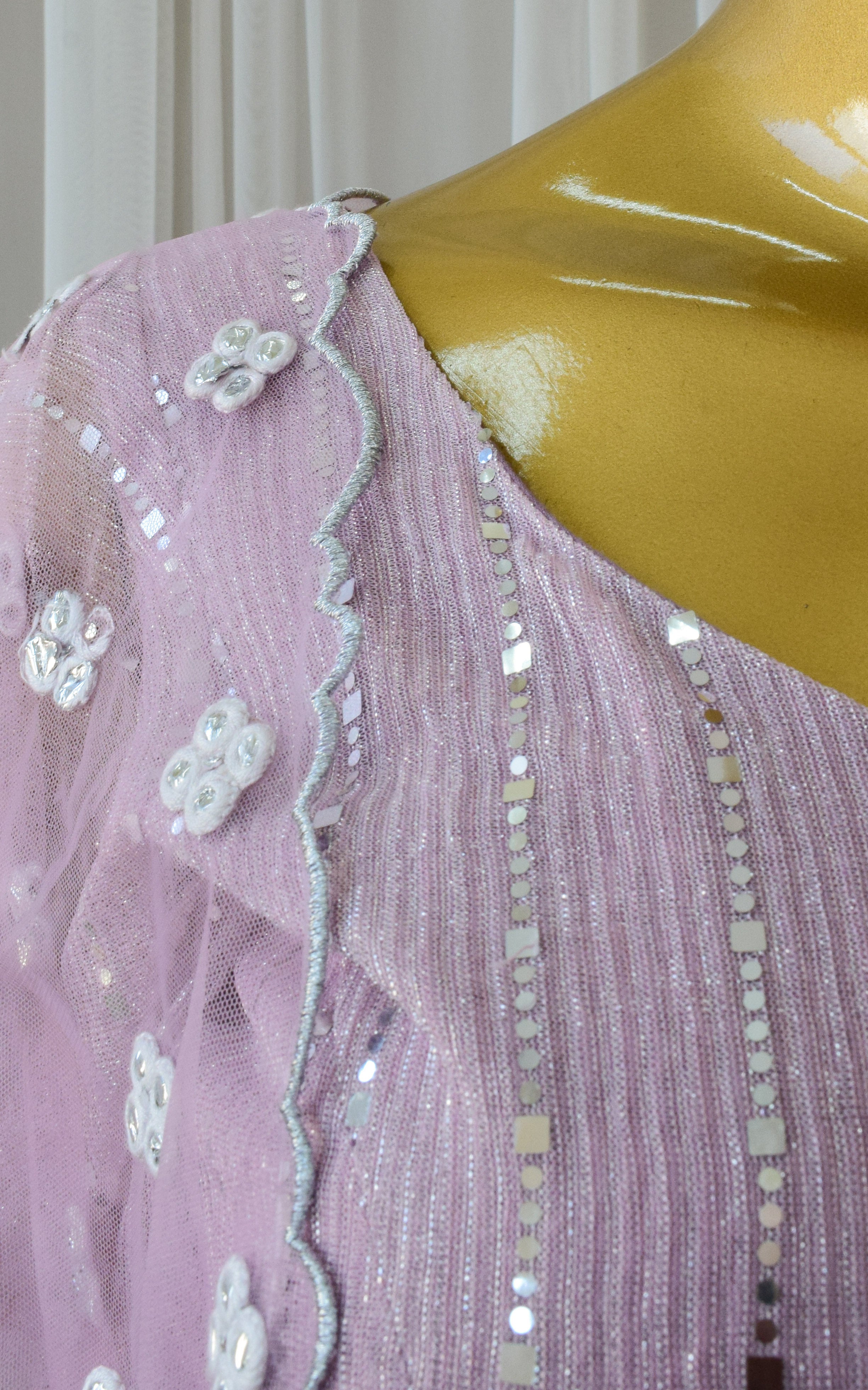 Champagne Pink Shimmer Lehenga