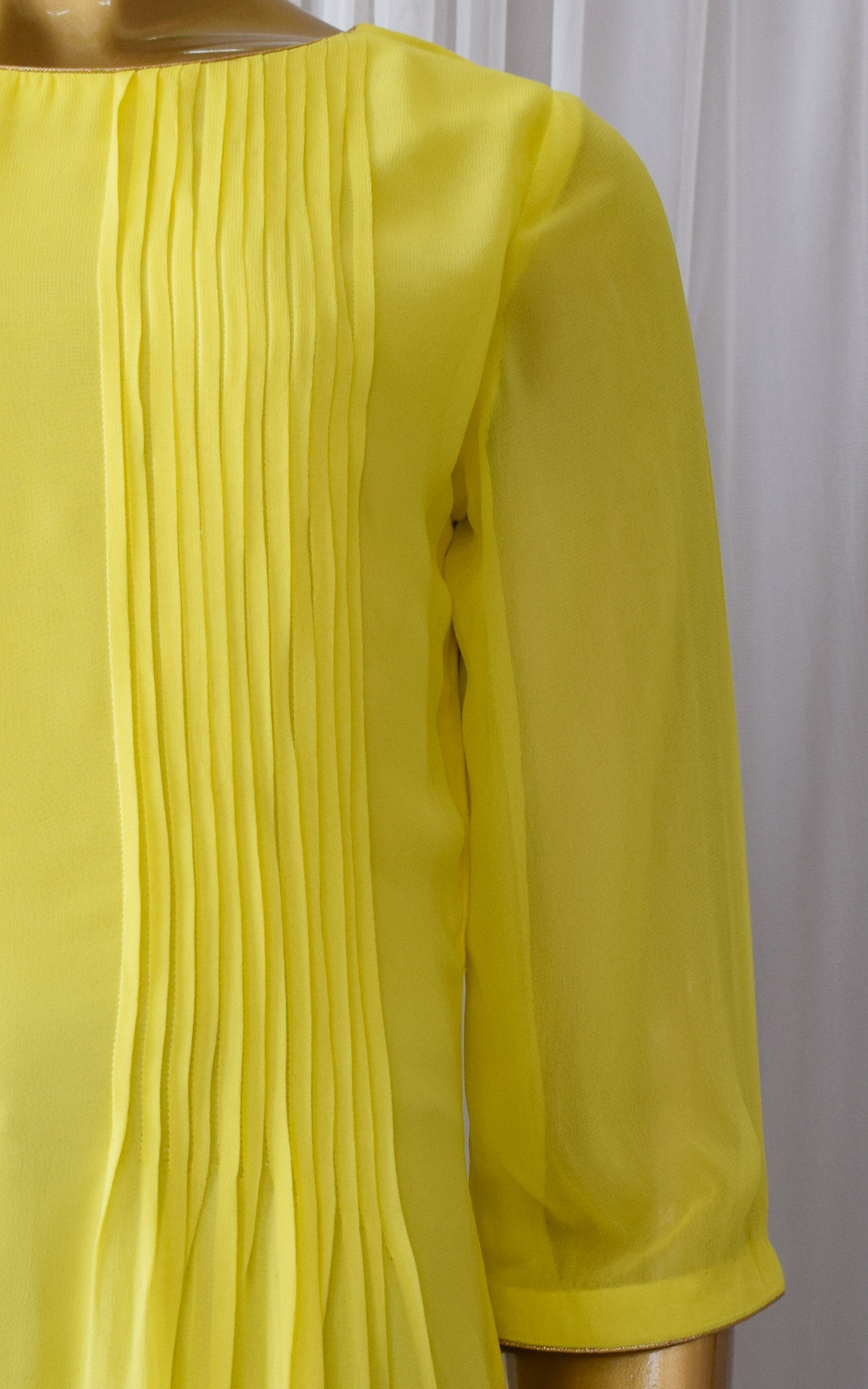 Yellow-Grey Kaftan Tunic